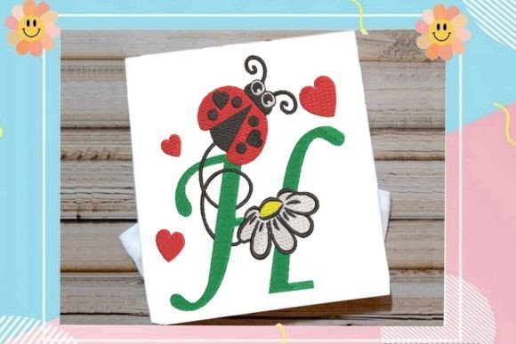 A Ladybug Monogram for Seasonal Crafting