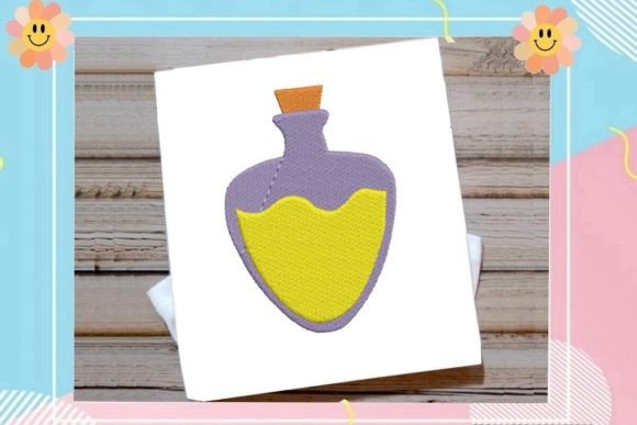 A Magical Potion Bottle Embroidery Design Review for Business Use