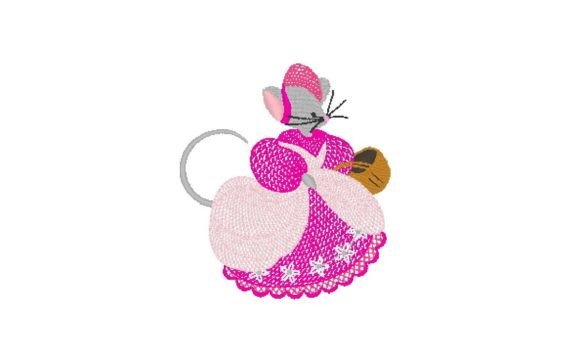Adorable Cute Mouse for Seasonal Embroidery