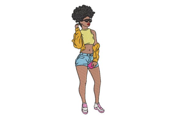 African Fashion Girl: A Premium Embroidery Design