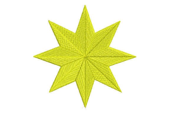 Charming 8 Pointed Star Coin Embroidery