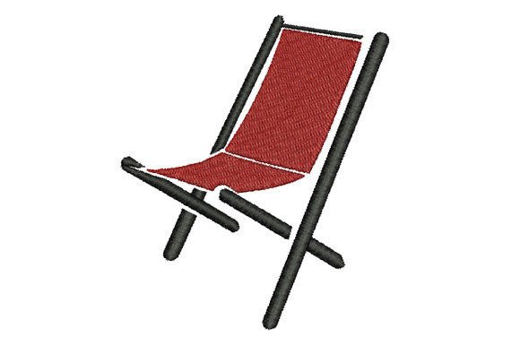 Charming Beach Chair Embroidery Design