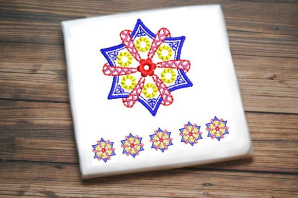 Charming Multicolor Flower Fan for Seasonal Embroidery