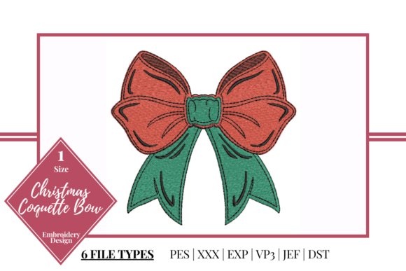 Christmas Coquette Bow Embroidery Design Review