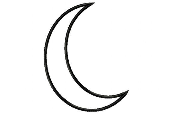 Crescent Halloween: A Spooky and Charming Embroidery Design