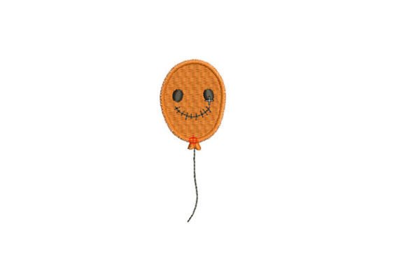 Happy Halloween Balloon: A Festive Embroidery Design