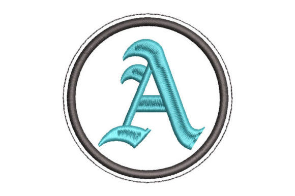 Review: Letter a in Gothic Font Embroidery