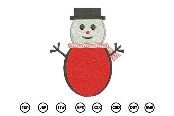Winter Snowman Embroidery Design: A Festive Touch